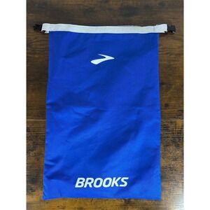 Brooks Running Blue Shoe Bag Cinch Sack Travel Storage Gear Organizer Buckle